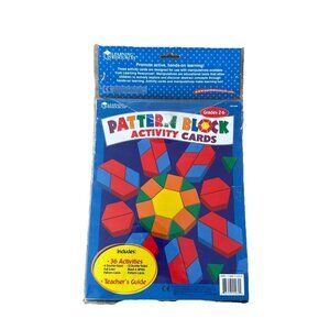 Learning Resources Pattern Block Activity Card Set (6 Color, 12 Black White)